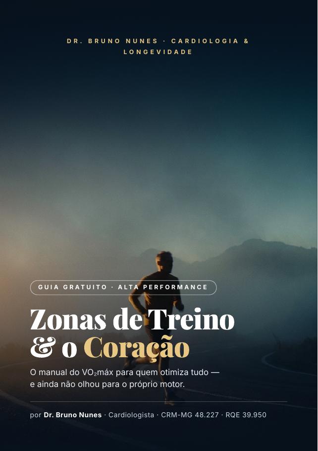 Capa do manual Zonas de Treino & o Coração, do Dr. Bruno Nunes